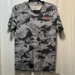 Nike Men's Black and White Camo Tee